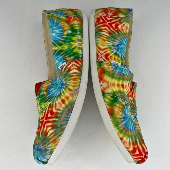 Toms Womens 10017812 Multicolor Candy Tie Dye Canvas Alpargata Size 10 Loafers - Picture 7 of 10